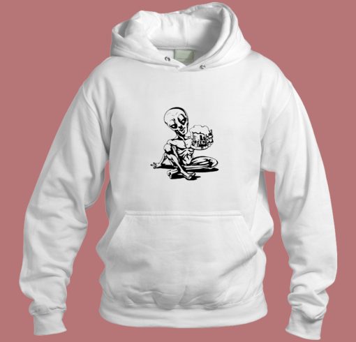 Alien Drinking Beer Aesthetic Hoodie Style Alien Drinking Beer Aesthetic Hoodie Style