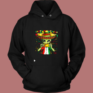 Alien Eating Taco Vintage Hoodie
