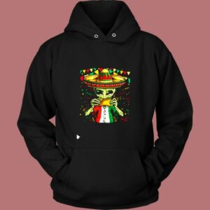 Alien Eating Taco Vintage Hoodie