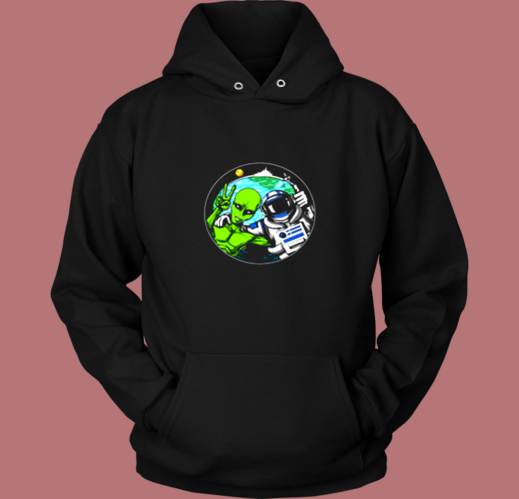 Alien Peace Sign Vintage Hoodie Alien Peace Sign Vintage Hoodie