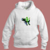 Alien Riding T Rex Aesthetic Hoodie Style