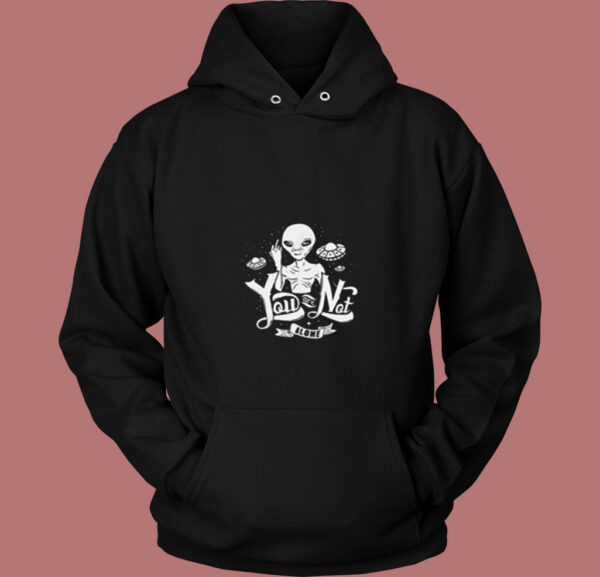 Alien Space Galaxy  Not Alone 80s Hoodie