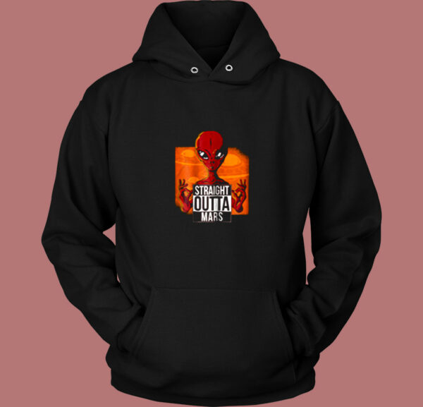 Alien Straight Outta Mars Vintage Hoodie