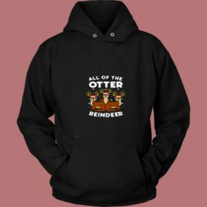 All The Otter Reindeers Christmas 80s Hoodie 2