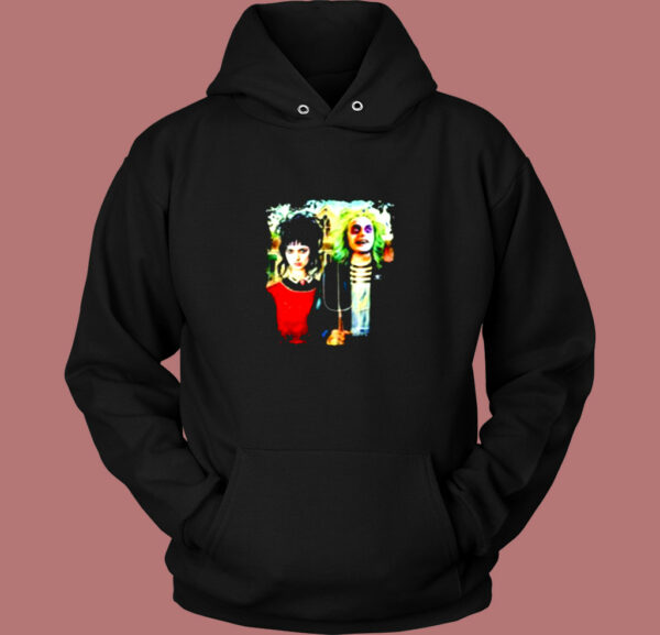 American Beetlejuice Gothic And Lydia Vintage Hoodie