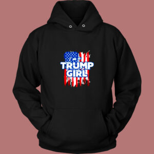 American Flag I'm A Trump Girl Vintage Hoodie 1