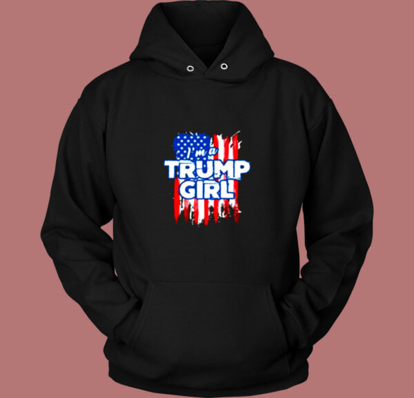 American Flag I’m A Trump Girl Vintage Hoodie