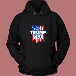 American Flag I'm A Trump Girl Vintage Hoodie 2