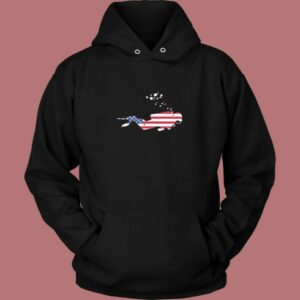 American Flag Usa Free Diving Scuba Diver Vintage Hoodie 2
