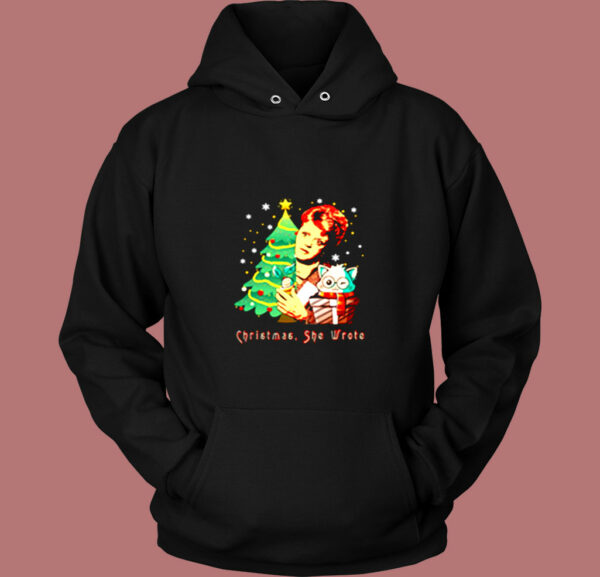 Angela Lansbury Christmas She Wrote Vintage Hoodie