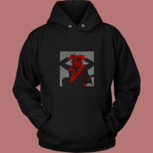 Angus Finger Horns Power Up Official 80s Hoodie 1
