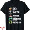 Anime Vintage T-Shirt Eat Sleep Anime Gaming TShirt Trending