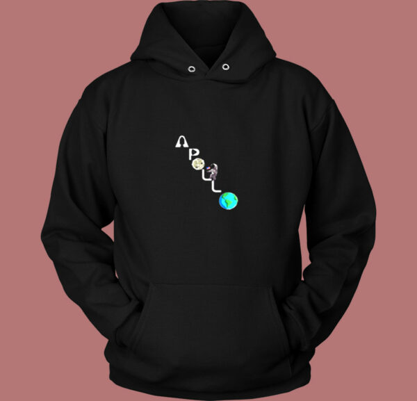 Apollo 11 Climbing Astronaut 50th Vintage Hoodie