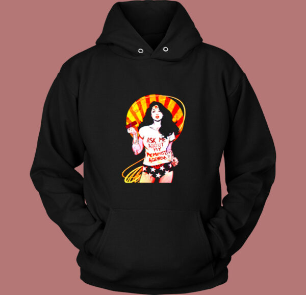 Ask Me About My Feminist Agenda Vintage Hoodie