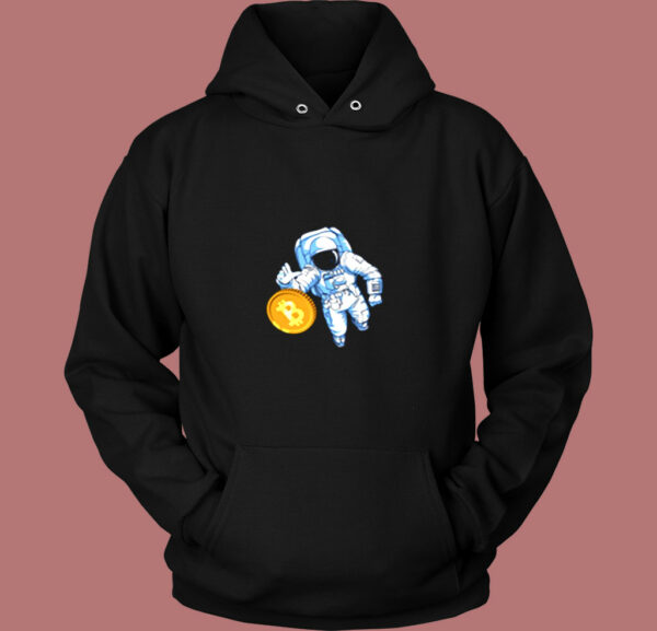Astronaut Bitcoin Trader Crypto Asset Vintage Hoodie