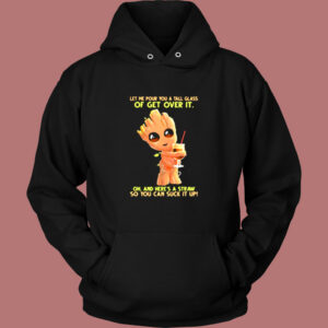 Baby Groot Gud Coffee Let Me Pour You A Tall Glass Vintage Hoodie