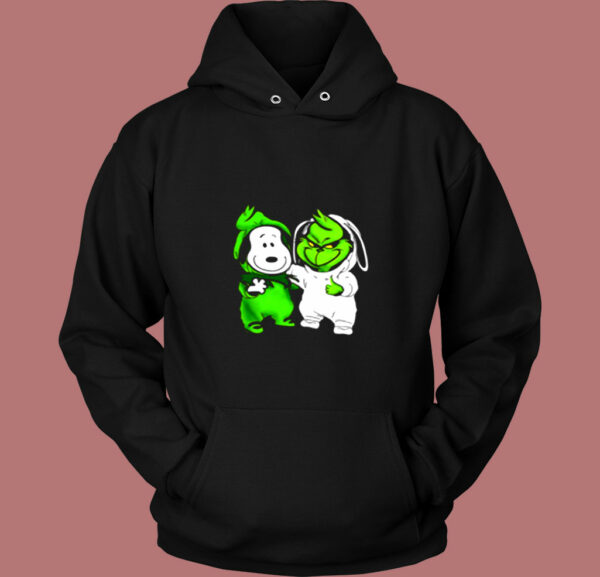 Baby Snoopy And Baby Grinch Vintage Hoodie