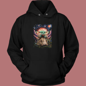 Baby Yoda Starry Night Hoodie Style