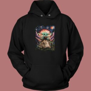 Baby Yoda Starry Night Hoodie Style