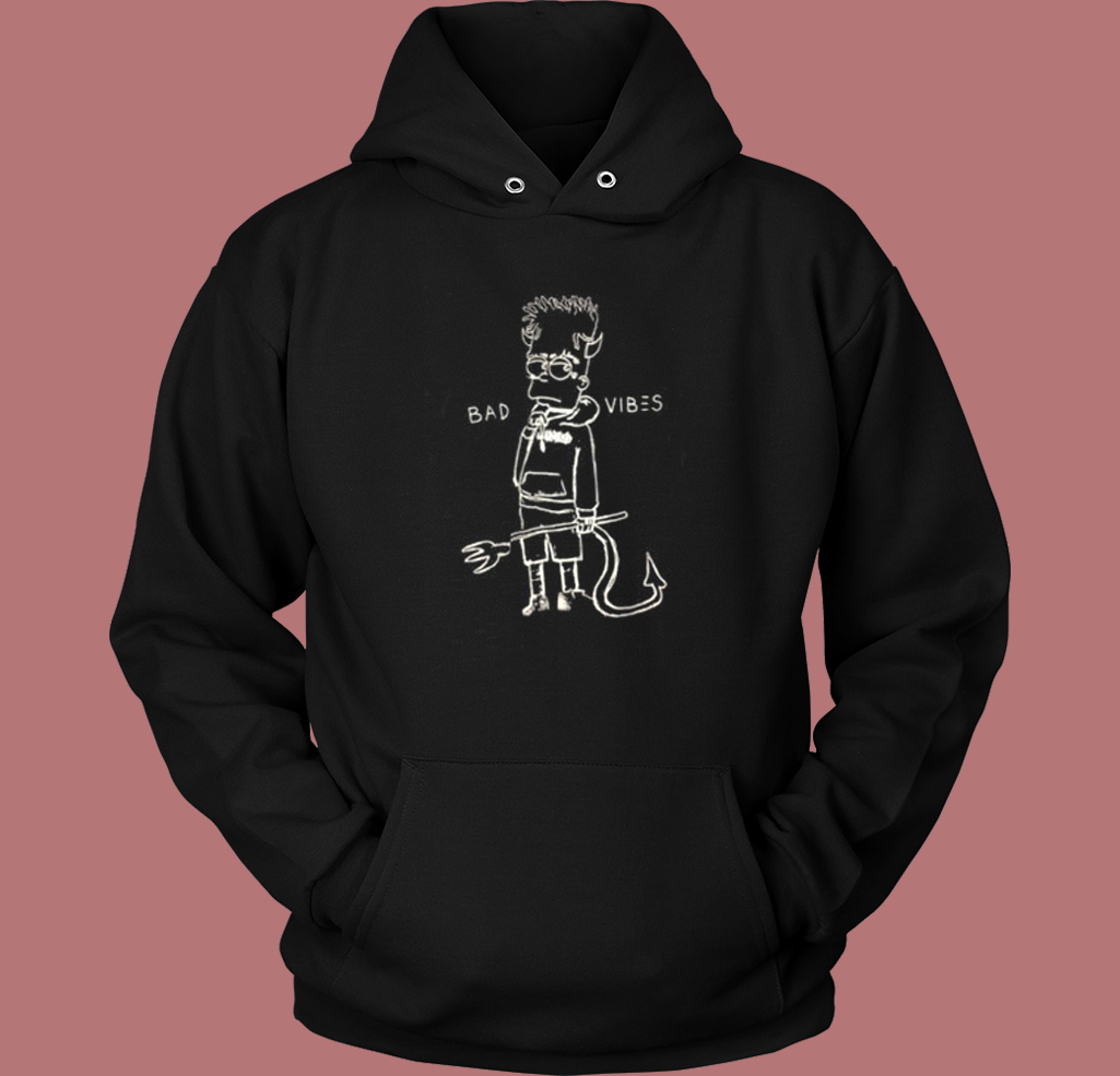 Bad Vibes Bart Simpson Hoodie Style On Sale Bad Vibes Bart Simpson Hoodie Style On Sale