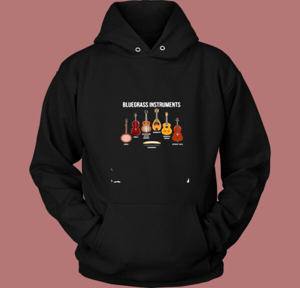 Banjo Bluegrass Instruments Vintage Hoodie