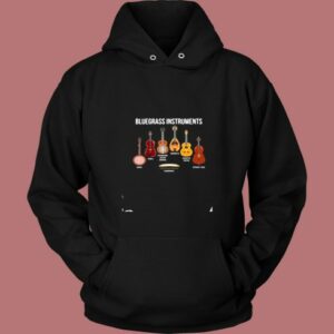 Banjo Bluegrass Instruments Vintage Hoodie 2