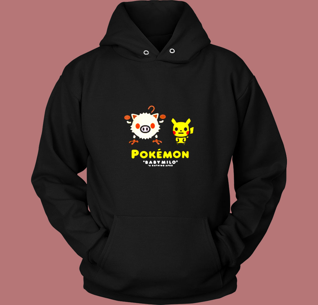 Bape X Pokemon Mankey Vintage Hoodie Bape X Pokemon Mankey Vintage Hoodie