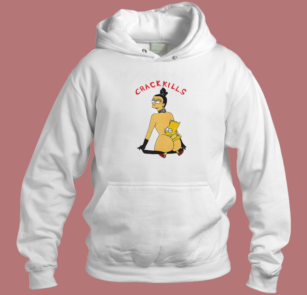 Bart Crack Kills 80s Hoodie Style Bart Crack Kills 80s Hoodie Style