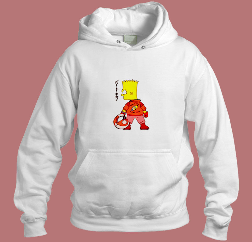 Bart Simpson X Biker Kaneda Akira Movie Aesthetic Hoodie Style Bart Simpson X Biker Kaneda Akira Movie Aesthetic Hoodie Style