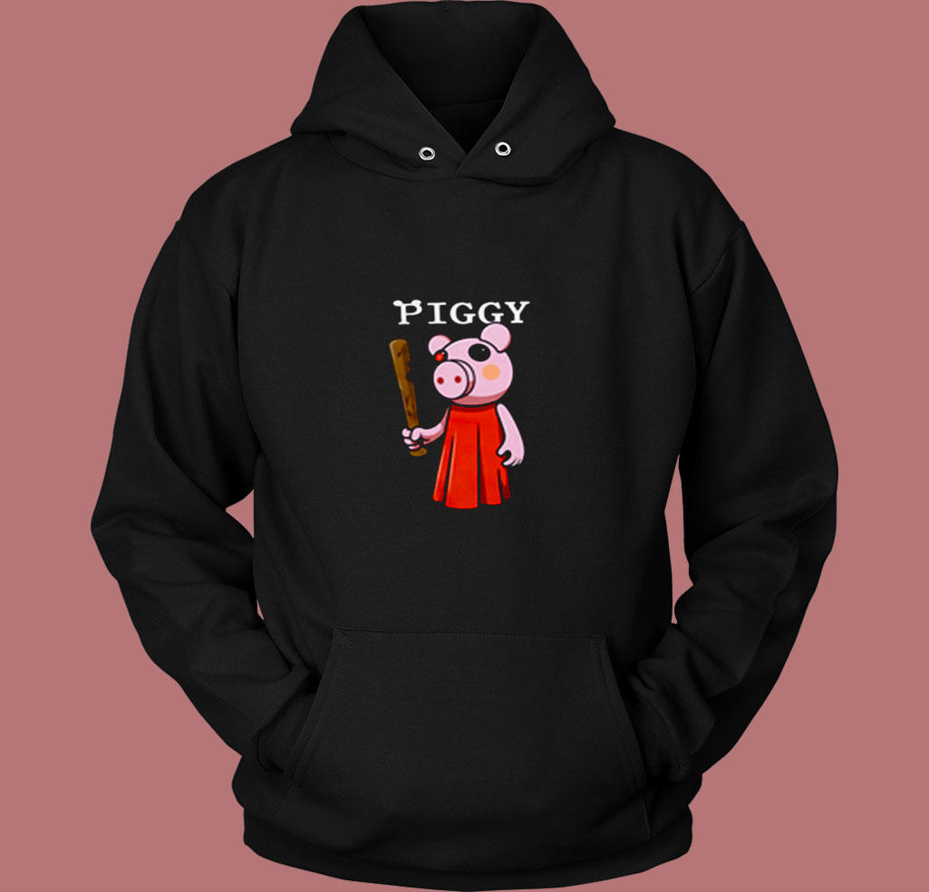 Baseball Bat Piggy Character 80s Hoodie Baseball Bat Piggy Character 80s Hoodie