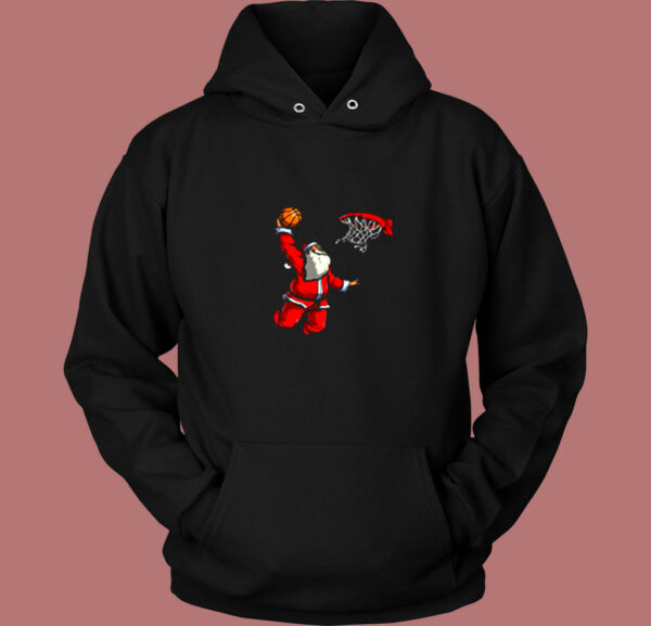 Basketball Santa Christmas Hat Ball Vintage Hoodie
