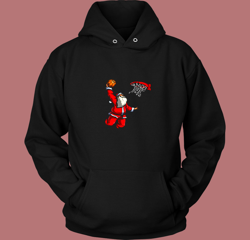 Basketball Santa Christmas Hat Ball Vintage Hoodie Basketball Santa Christmas Hat Ball Vintage Hoodie