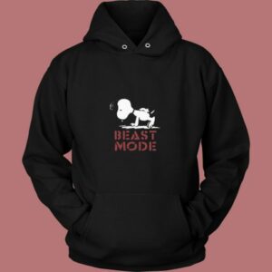 Beast Mode Gym Training Mode On Try Hard Snoopy 80s Hoodie 2