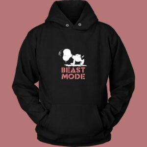Beast Mode Gym Training Mode On Try Hard Snoopy Vintage Hoodie