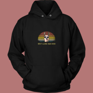 Best Llama Dad Ever Vintage Hoodie 1