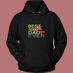 Best Pucking Dad Ever Hockey Vintage Hoodie 2