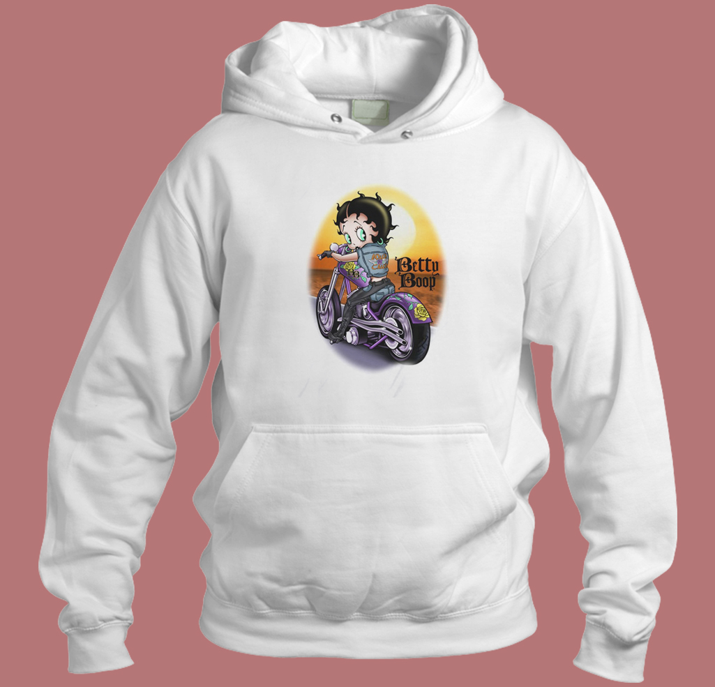 Betty Boop Biker Vintage Hoodie Style Betty Boop Biker Vintage Hoodie Style
