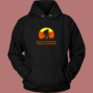 Bigfoot Sasquatch Social World Vintage Hoodie 1