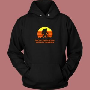 Bigfoot Sasquatch Social World Vintage Hoodie 2