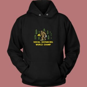 Bigfoot Social Distancing World Champ Vintage Hoodie 2