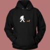 Bigfoot Walking A Daschund Vintage Hoodie