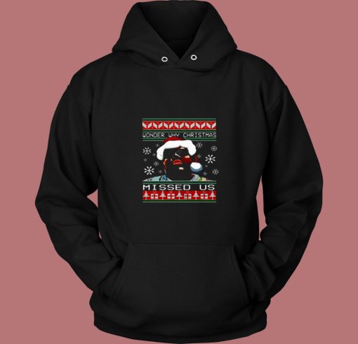 Biggie Smalls Missed Us Christmas 80s Hoodie Biggie Smalls Missed Us Christmas 80s Hoodie