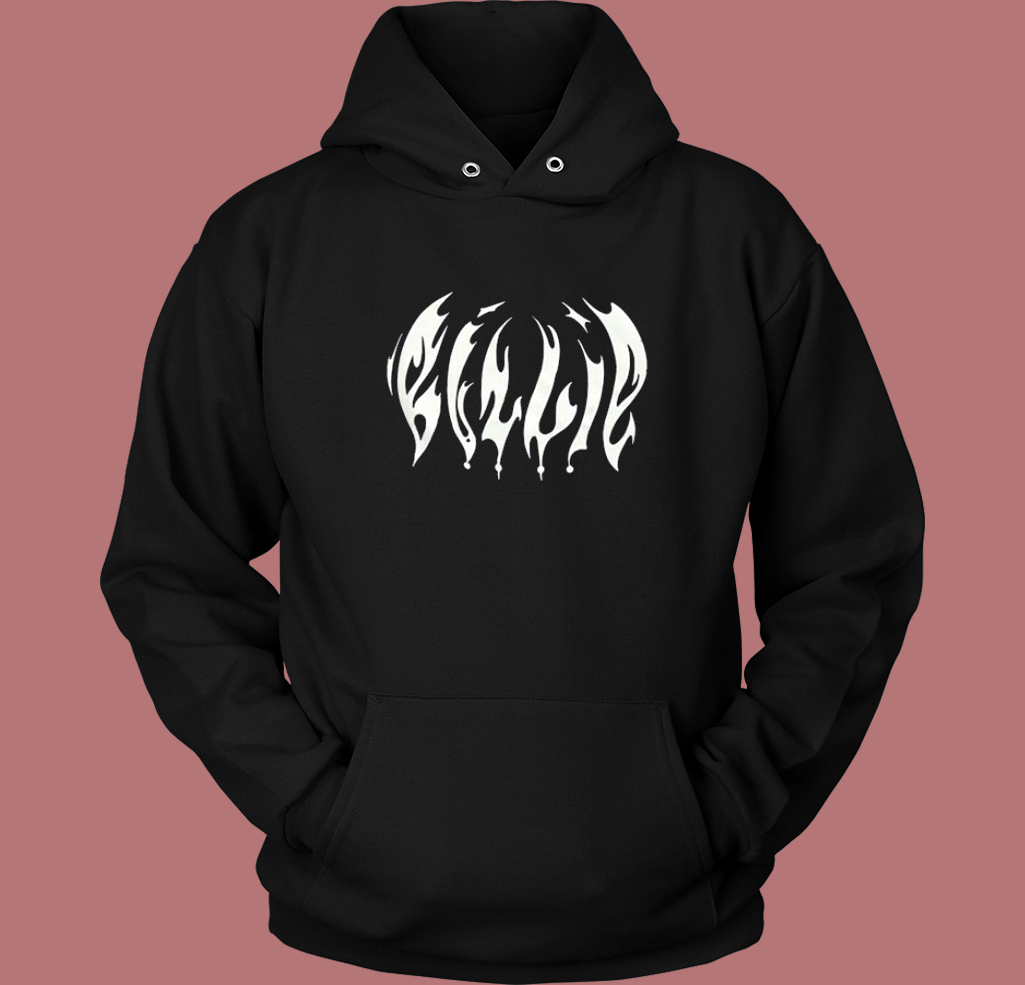Billie Eilish Flame Graphic Hoodie Style Billie Eilish Flame Graphic Hoodie Style