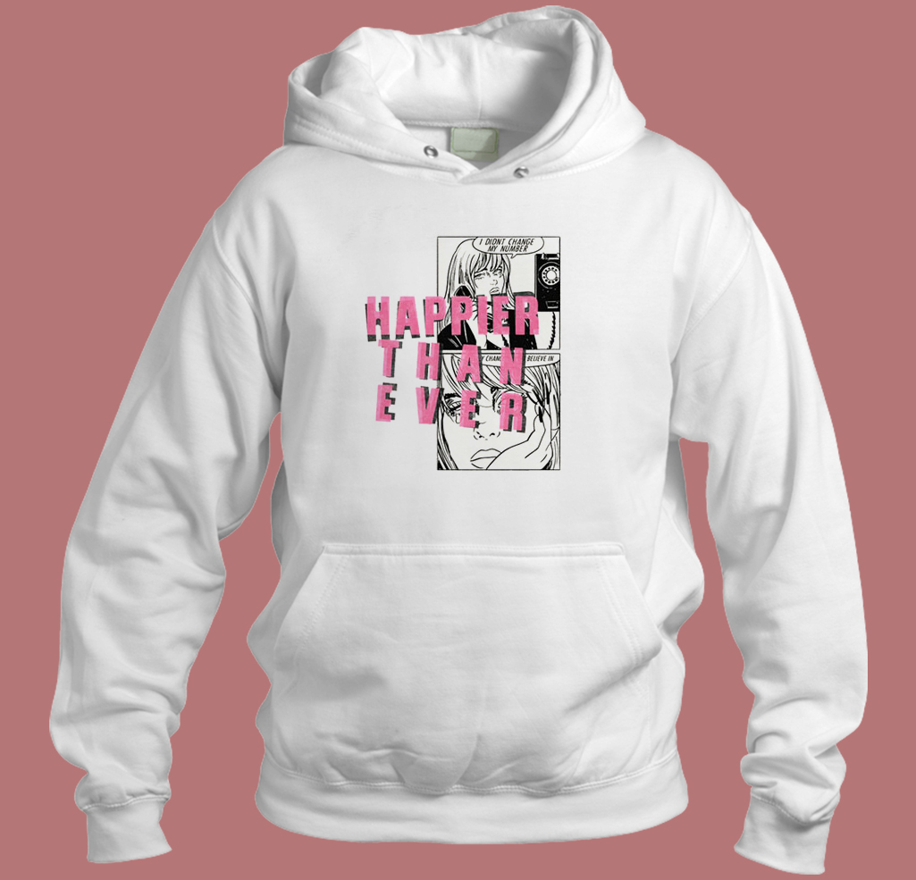 Billie Eilish Happier Than Ever Comics Hoodie Style Billie Eilish Happier Than Ever Comics Hoodie Style