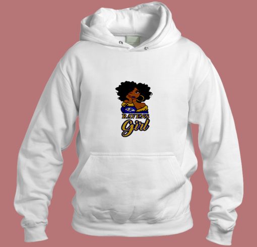 Black Girl Baltimore Ravens Aesthetic Hoodie Style Black Girl Baltimore Ravens Aesthetic Hoodie Style