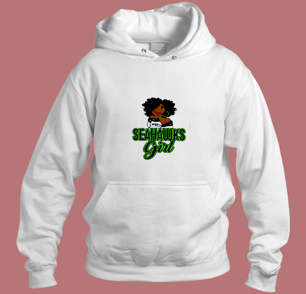 Black Girl Seattle Seahawks Aesthetic Hoodie Style Black Girl Seattle Seahawks Aesthetic Hoodie Style
