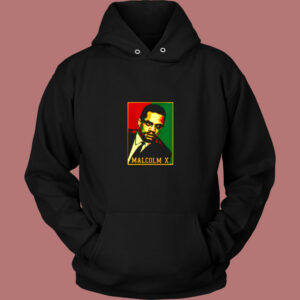 Black History Month African Civil Rights Activist Malcom X Vintage Hoodie