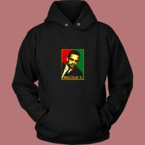Black History Month African Civil Rights Activist Malcom X Vintage Hoodie