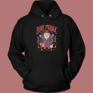Black Meowgic Cute Evil Hoodie Style 2
