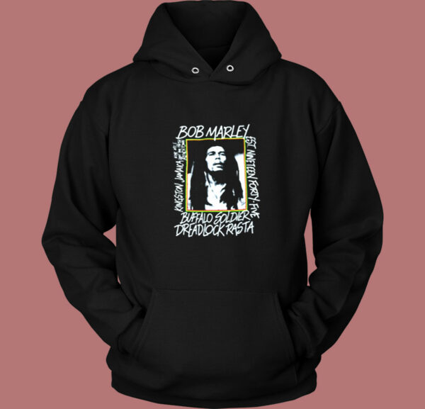 Bob Marley Buffalo Soldier Dreadlock Rasta Vintage Hoodie